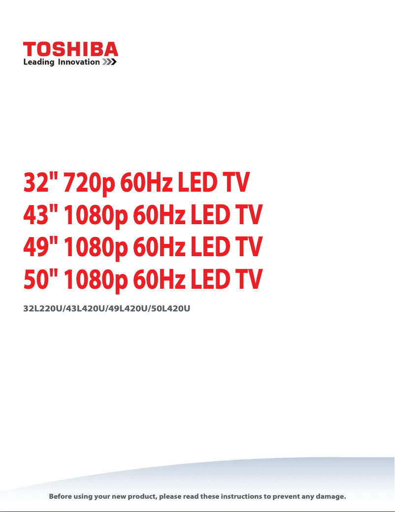 Imagen de la primera página del manual del dispositivo 43L420U