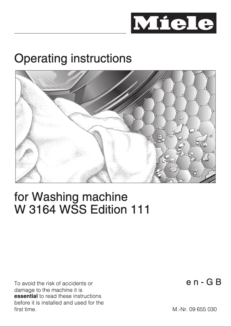 Página 1 del manual Manual de usuario Miele W 3164 Edition 111