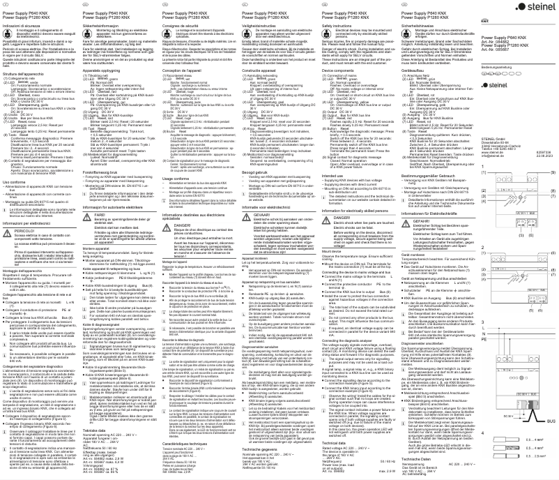 Página 1 del manual Guía de inicio rápido Steinel P640 KNX