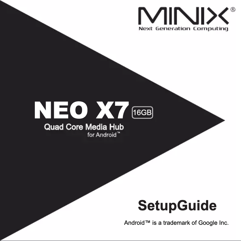 Imagen de la primera página del manual del dispositivo NEO X7