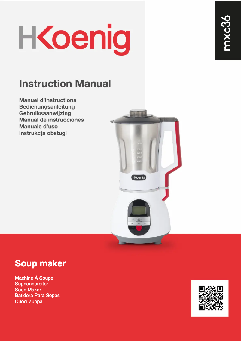 Imagen de la primera página del manual del dispositivo MXC36