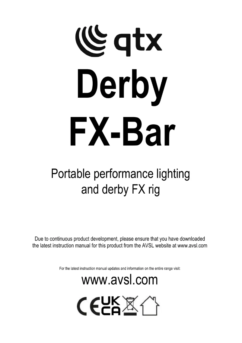 Página nº 1 - Manual de usuario Qtx Derby FX-Bar
