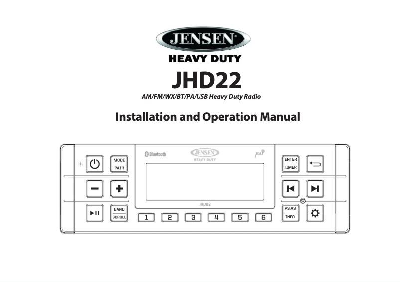 Página 1 del manual Manual de usuario Jensen JHD22