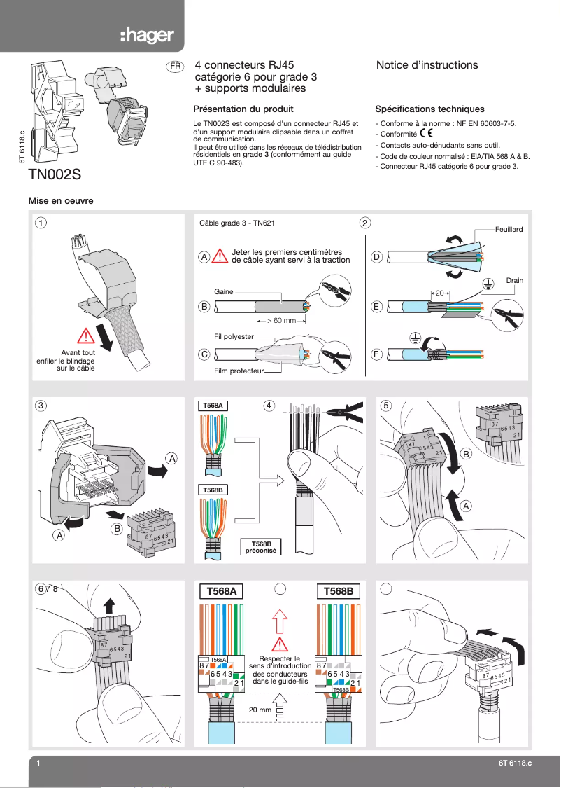 Imagen de la primera página del manual del dispositivo TN002S