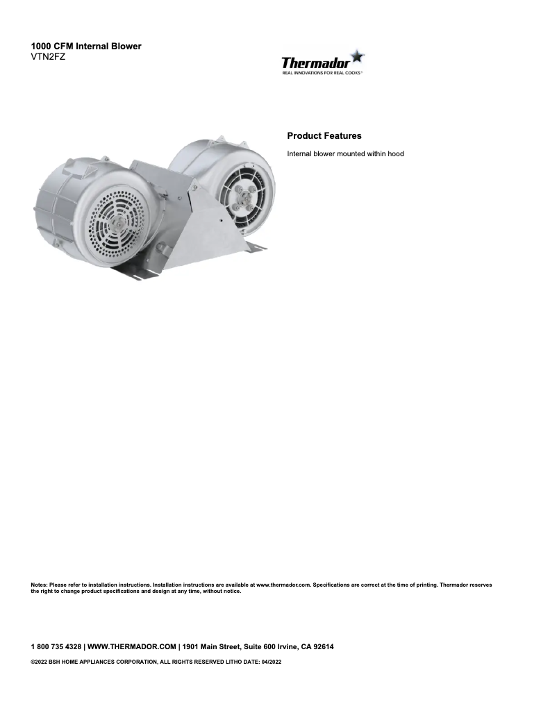 Imagen de la primera página del manual del dispositivo VTN2FZ