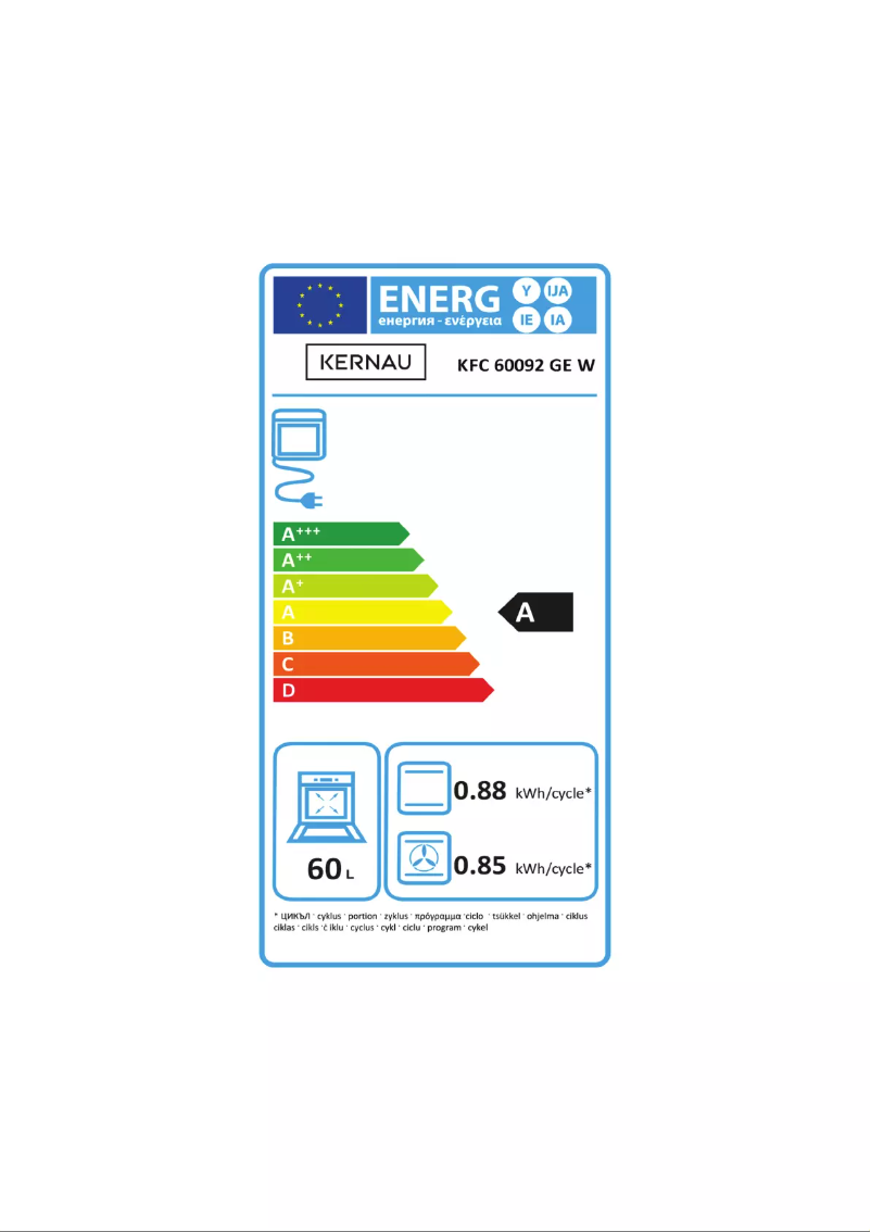 Imagen de la primera página del manual del dispositivo KFC 60092 GE W