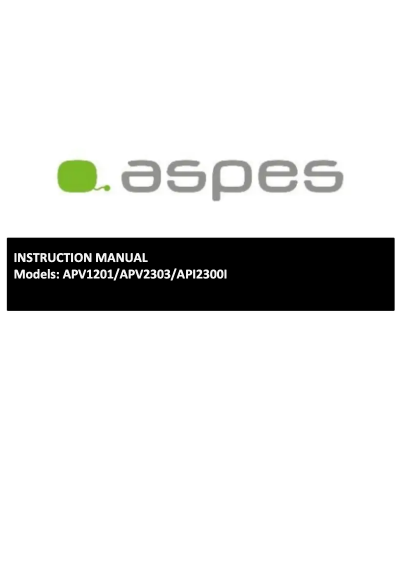 Página 1 del manual Manual de usuario Aspes API2300I