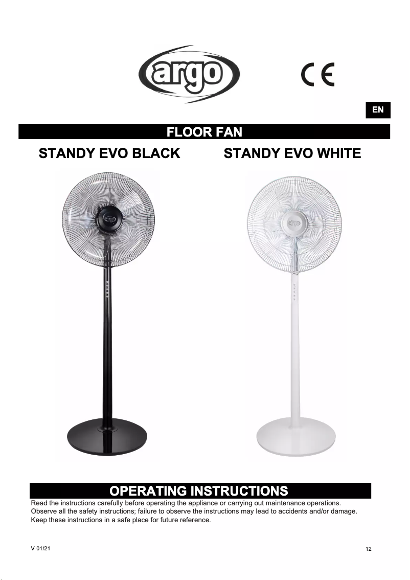 Imagen de la primera página del manual del dispositivo Standy Evo