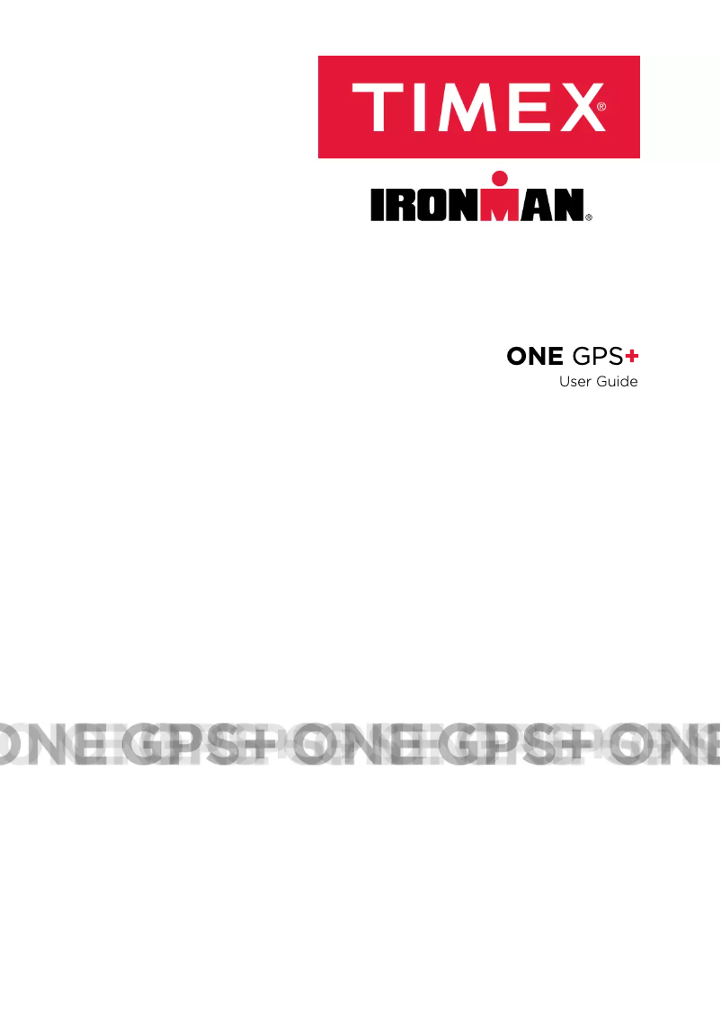 Imagen de la primera página del manual del dispositivo Ironman ONE GPS plus W303-M061