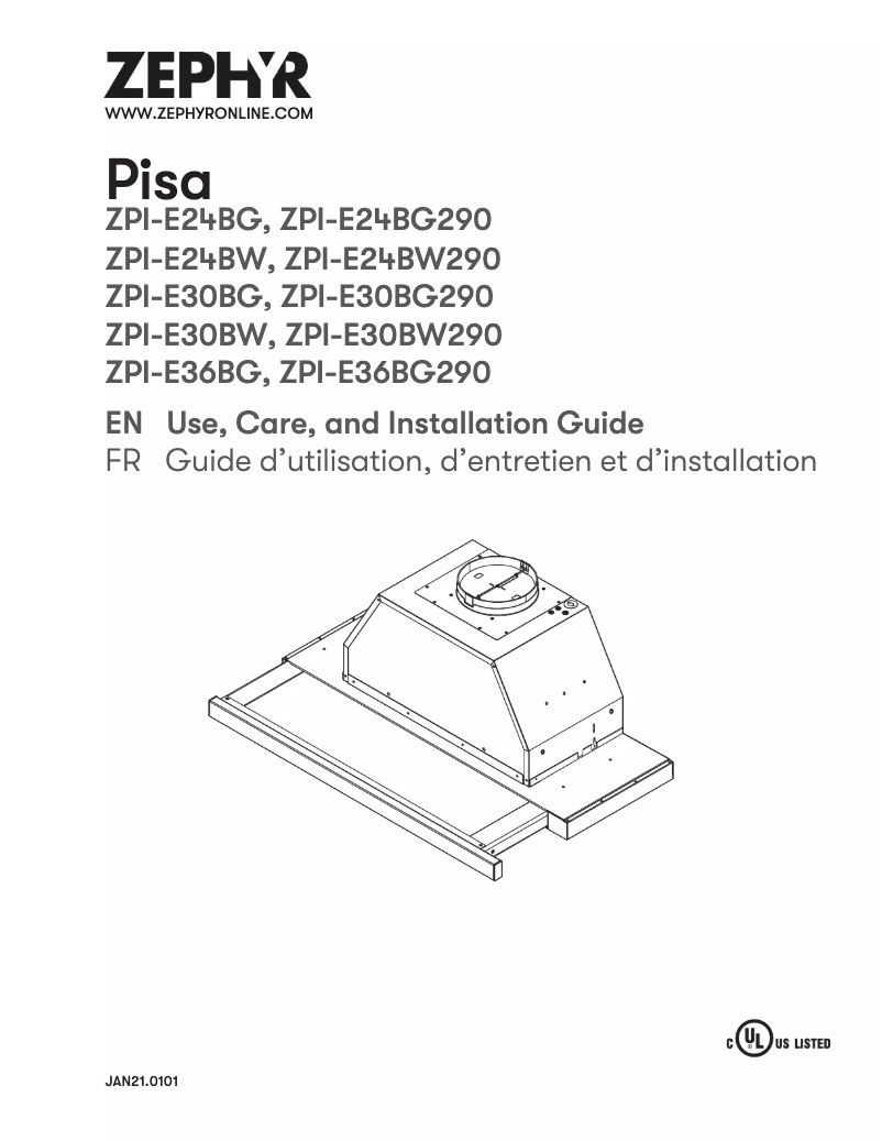 Imagen de la primera página del manual del dispositivo Pisa ZPI-E24BG