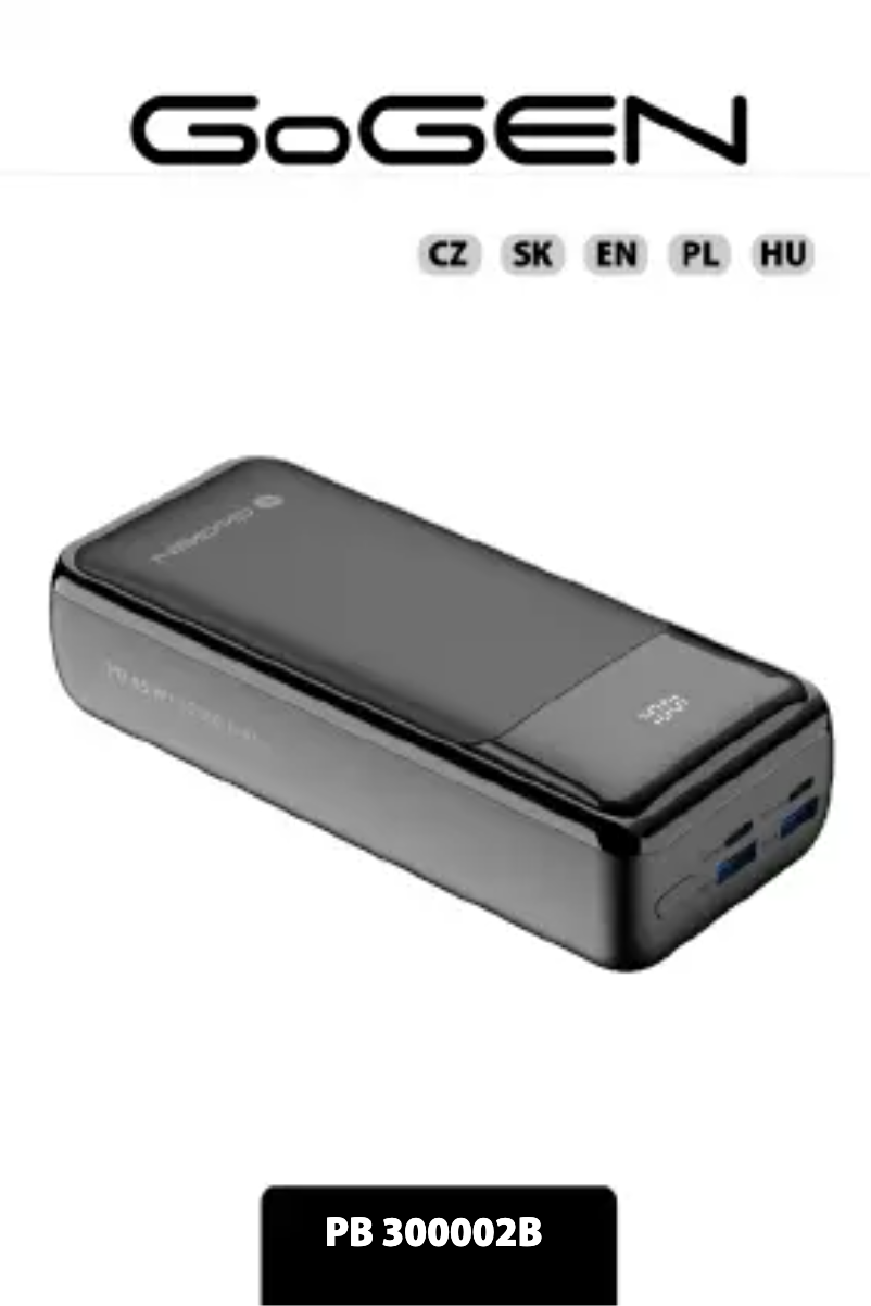 Imagen de la primera página del manual del dispositivo PB300002B