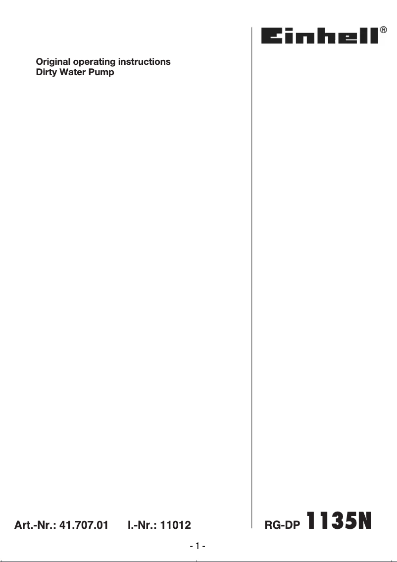 Imagen de la primera página del manual del dispositivo RG-DP 1135 N