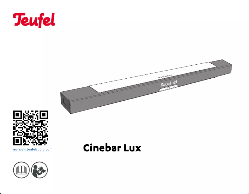 Imagen de la primera página del manual del dispositivo Cinebar LUX