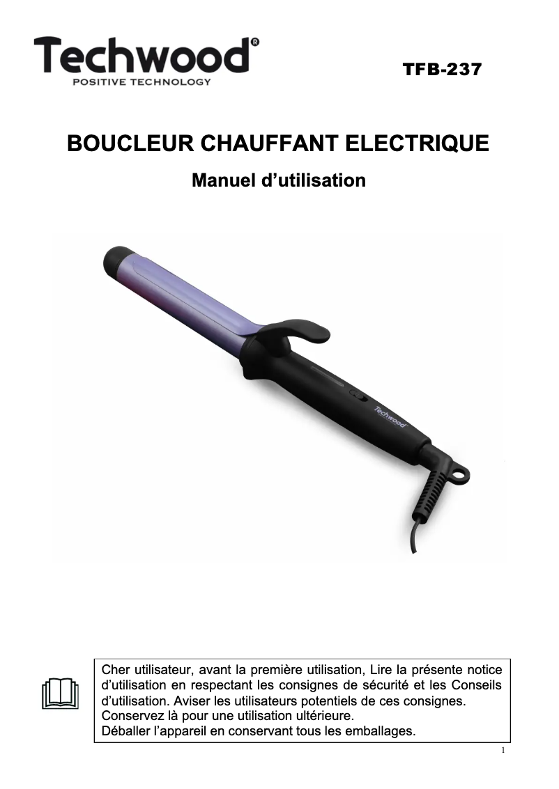 Página 1 del manual Manual de usuario Techwood TFB-237