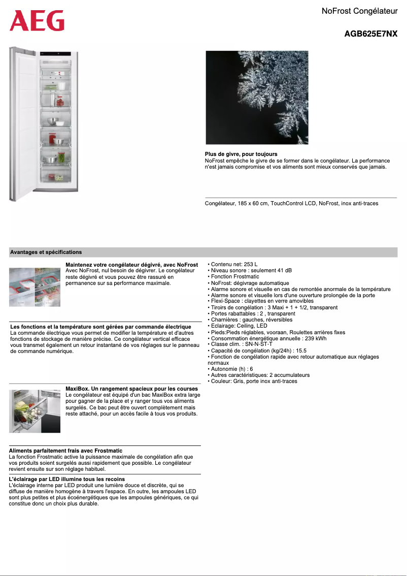Página nº 1 - Ficha técnica AEG AGB625E7NX