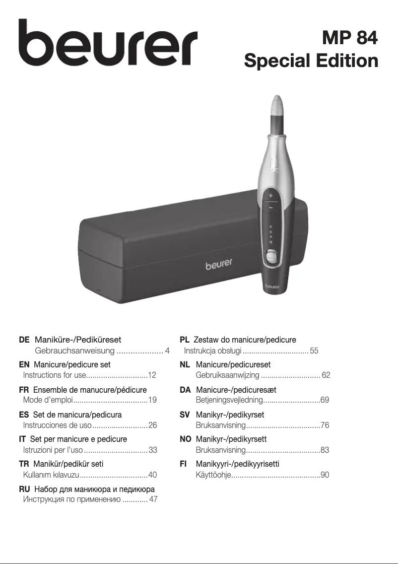Imagen de la primera página del manual del dispositivo MP 84