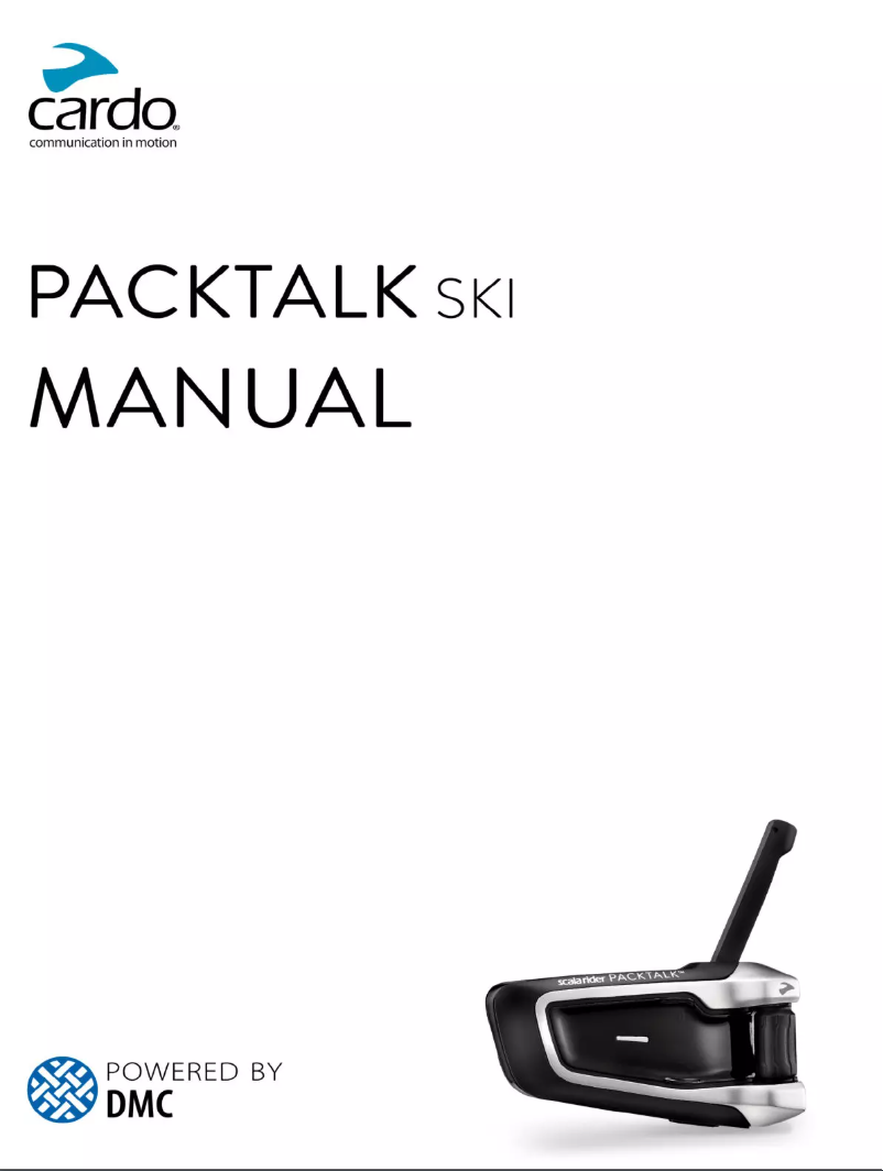 Imagen de la primera página del manual del dispositivo Packtalk Ski