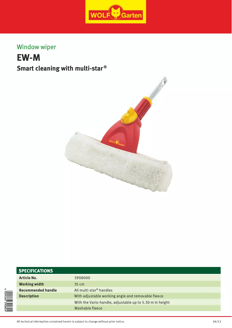 Página 1 del manual Manual de usuario Wolf Garten EW-M