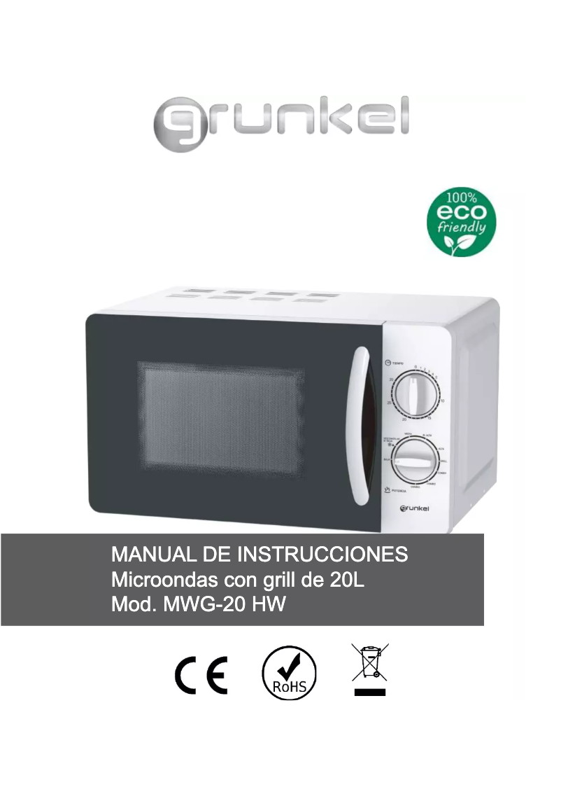 Imagen de la primera página del manual del dispositivo MWG-20 HW