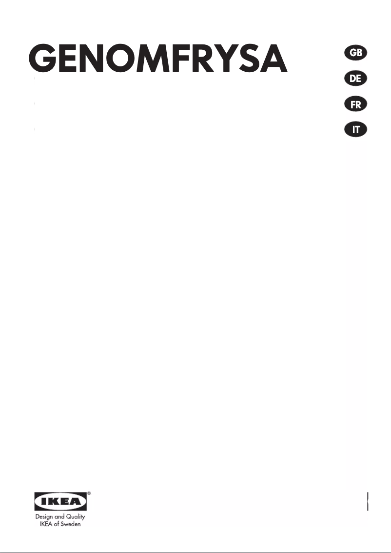 Página 1 del manual Manual de instrucciones Ikea GENOMFRYSA