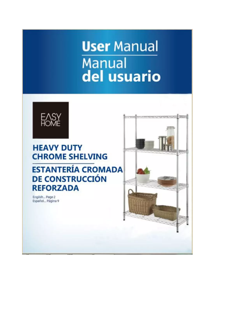 Página nº 1 - Manual de usuario Easy Home 4-Tier Chrome Shelving