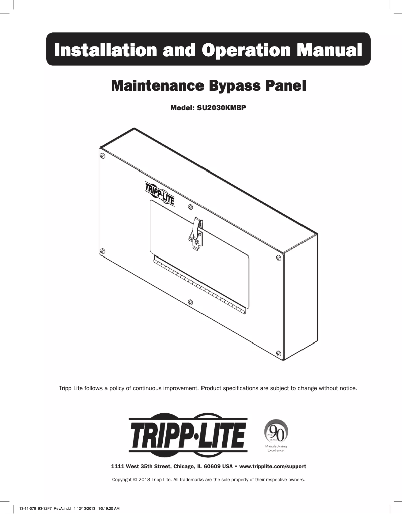 Imagen de la primera página del manual del dispositivo SU2030KMBP