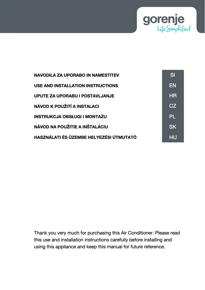 Página 1 del manual Manual de usuario Gorenje KAM26 THP