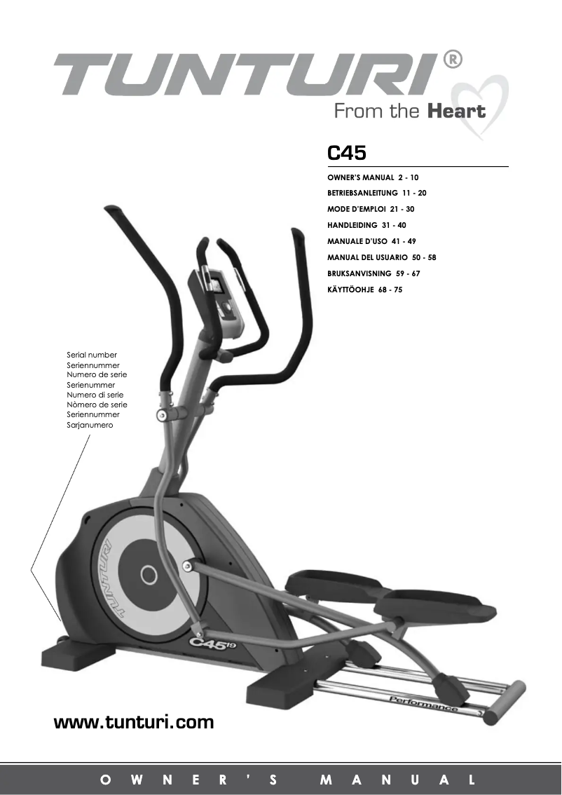 Imagen de la primera página del manual del dispositivo C45