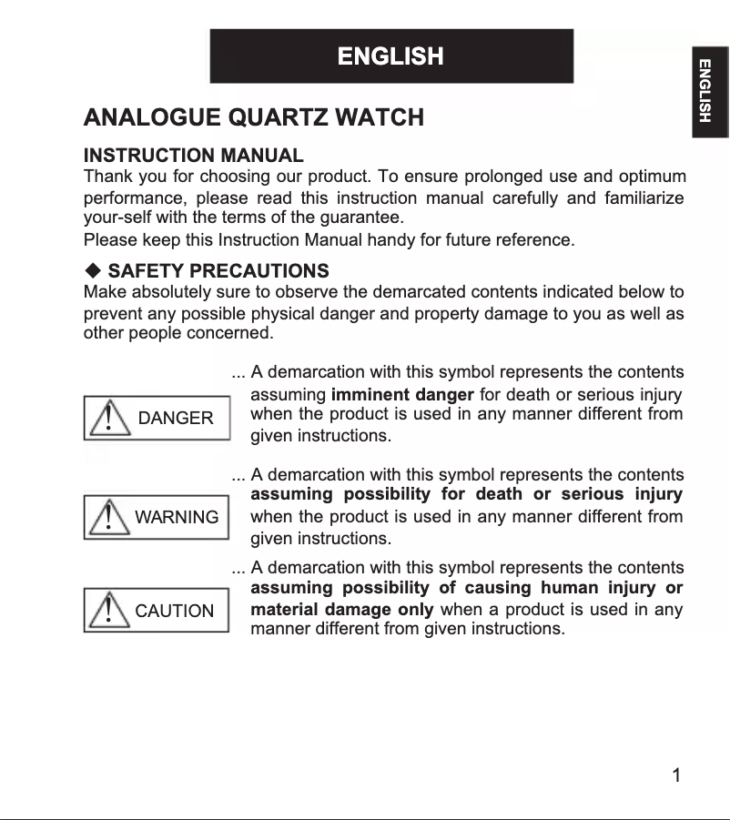 Página 1 del manual Manual de usuario ORIENT Contemporary UG1H002W