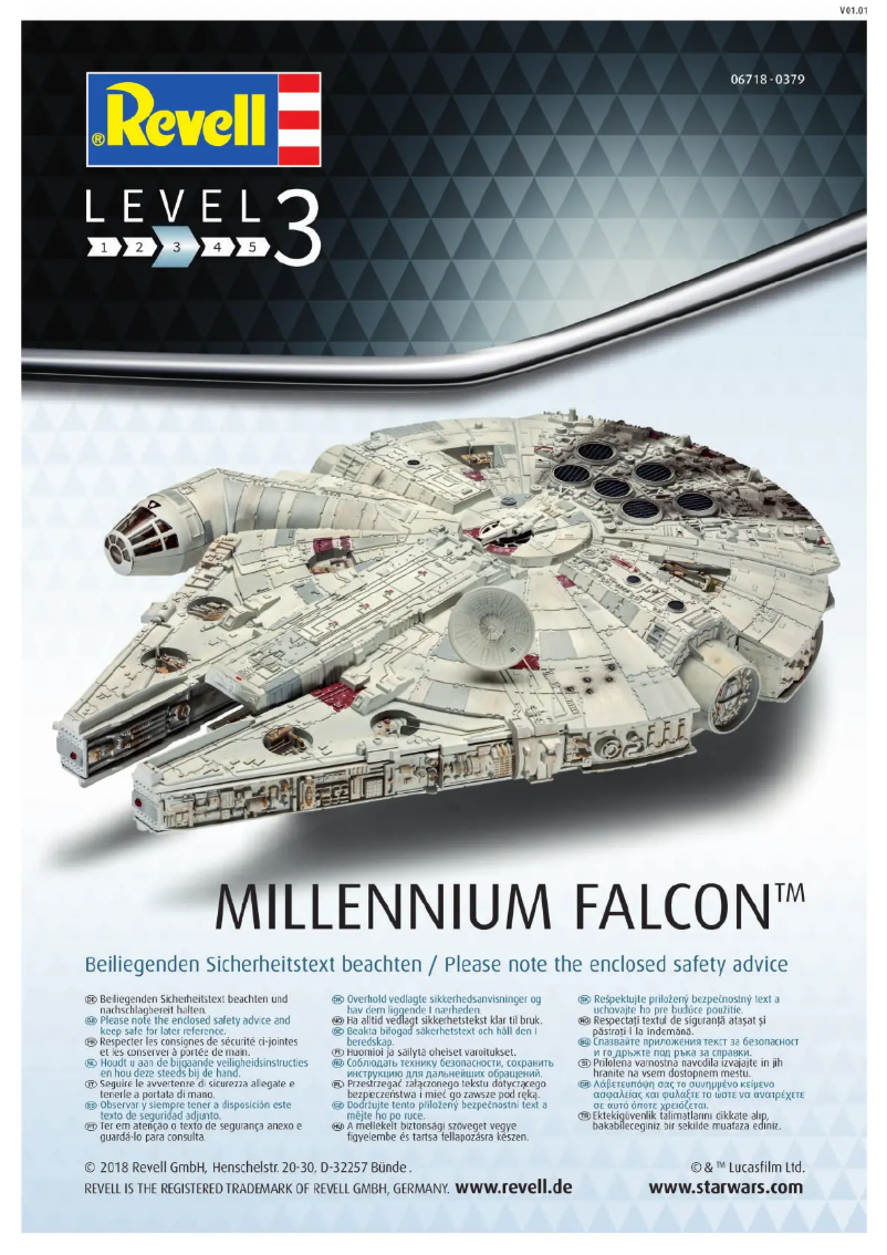 Imagen de la primera página del manual del dispositivo Millennium Falcon