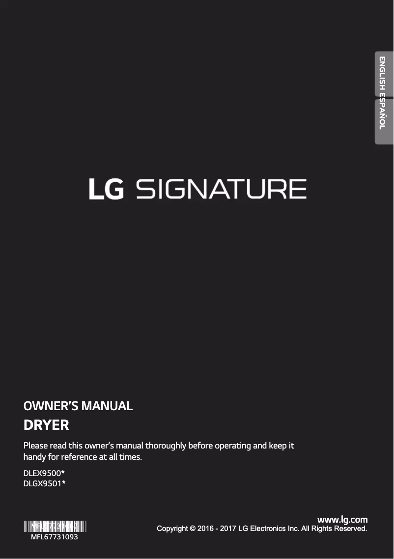 Imagen de la primera página del manual del dispositivo DX9501