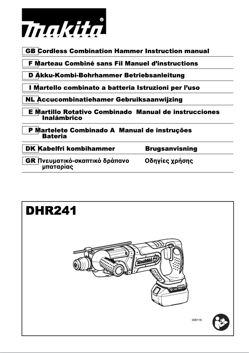 Página 1 del manual Manual de usuario Makita DHR241RMJ