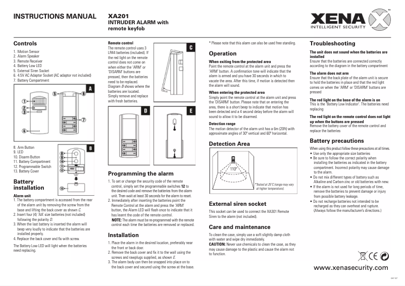 Página 1 del manual Manual de usuario Xena XA201