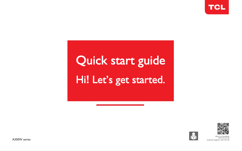 Página 1 del manual Guía de inicio rápido TCL 85A300W