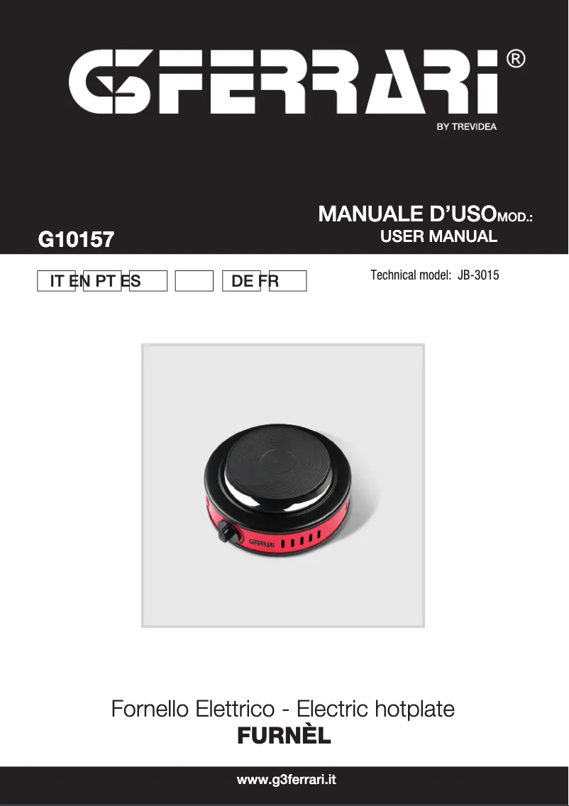 Página 1 del manual Manual de usuario G3 Ferrari Furnèl G10157