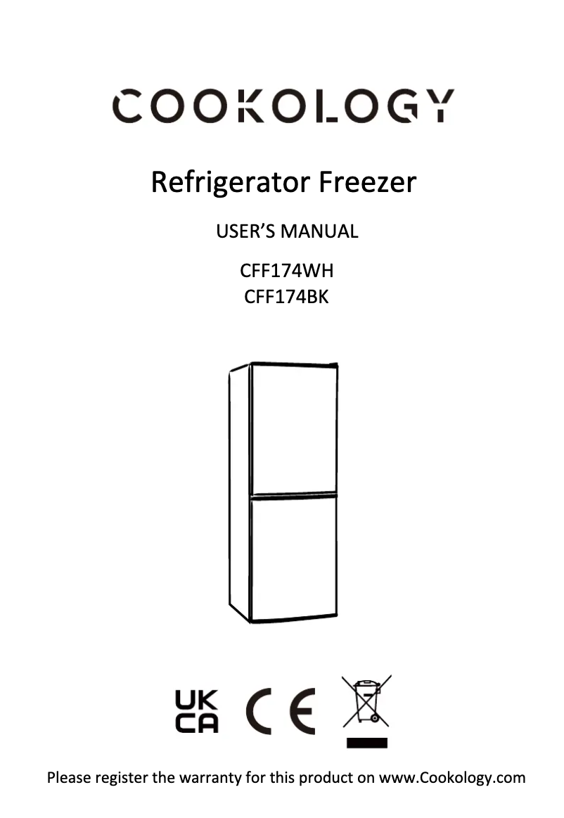 Imagen de la primera página del manual del dispositivo CFF174BK