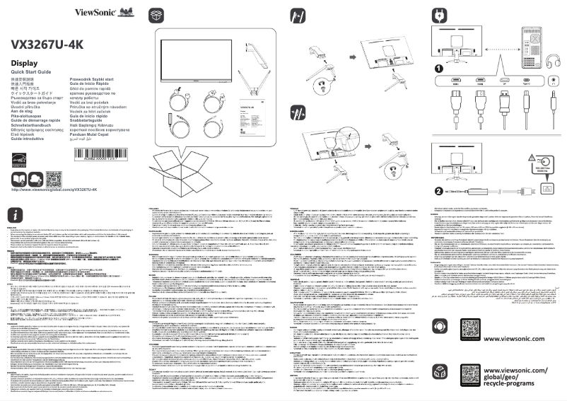 Página 1 del manual Guía de inicio rápido Viewsonic VX3267U-4K
