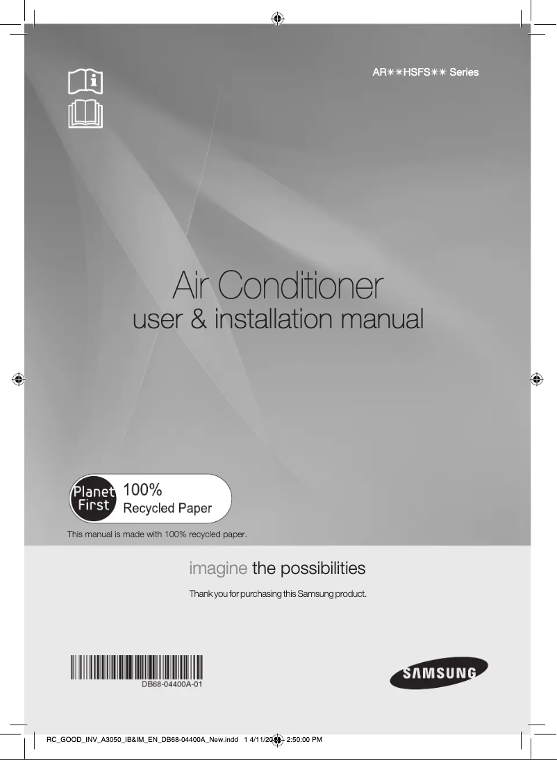 Imagen de la primera página del manual del dispositivo AR12HSFSDWKNJO