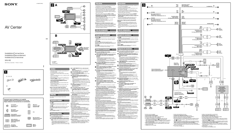 Imagen de la primera página del manual del dispositivo XAV-60