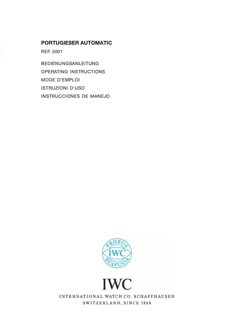 Imagen de la primera página del manual del dispositivo Portuguese Automatic 5001