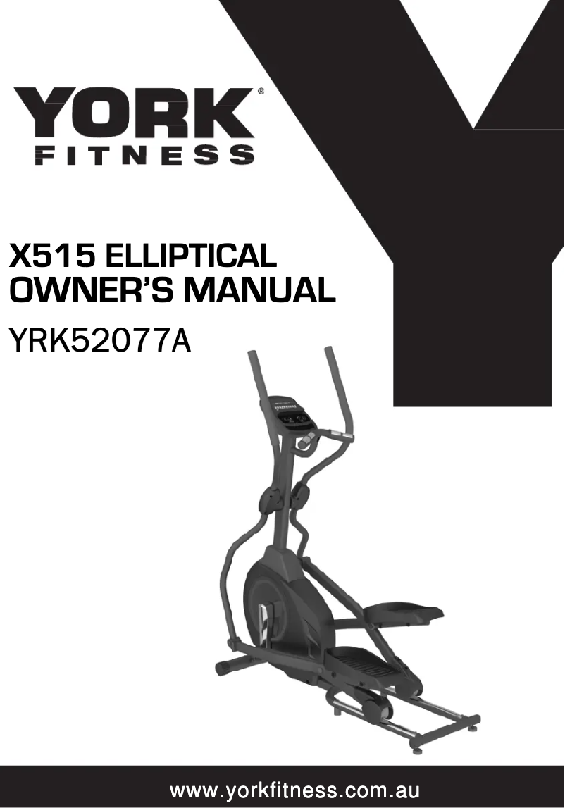 Página nº 1 - Manual de usuario York Fitness X515