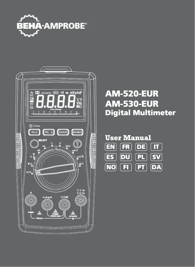 Página nº 1 - Manual de usuario Beha-Amprobe AM-520-EUR