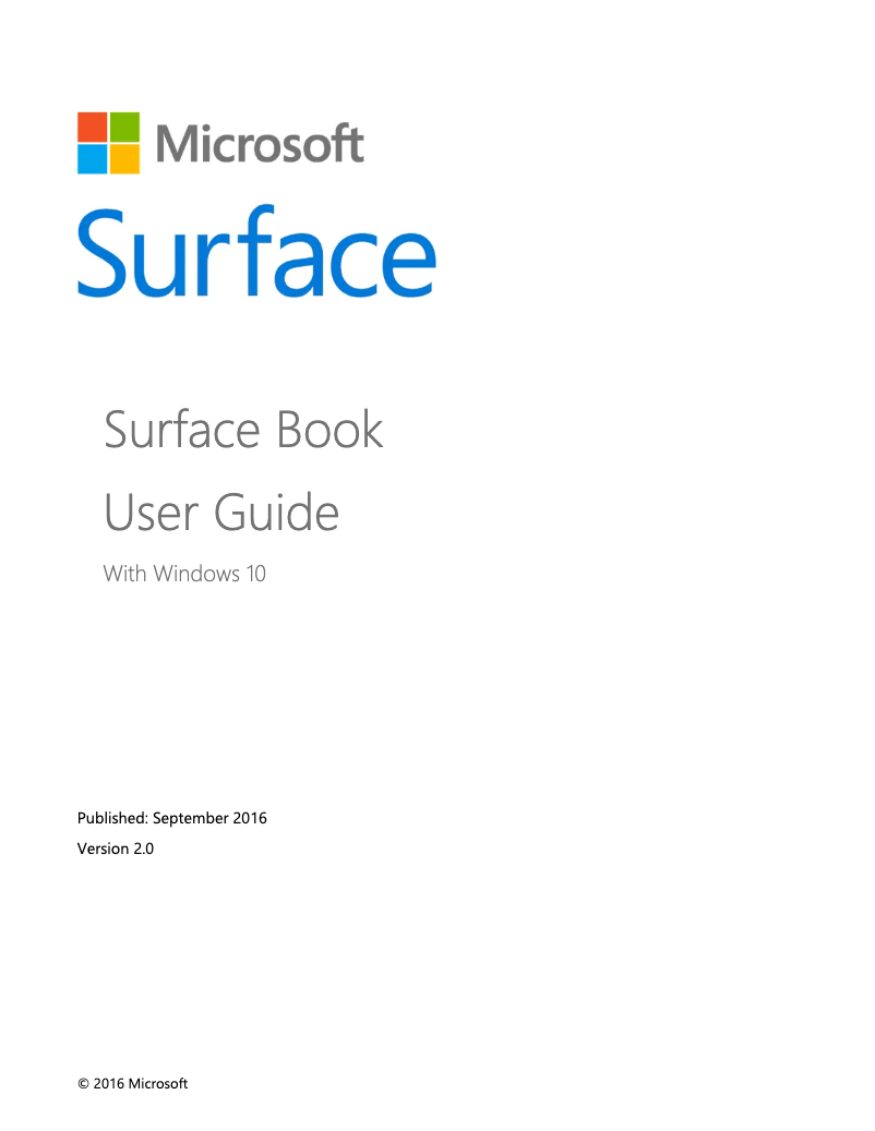 Imagen de la primera página del manual del dispositivo Surface Studio 2