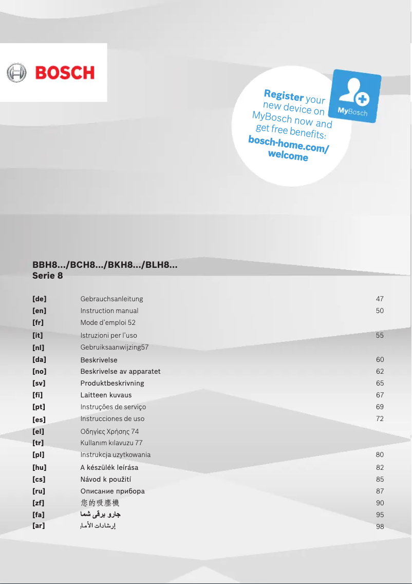 Imagen de la primera página del manual del dispositivo Athlet ProPower BCH87POW1