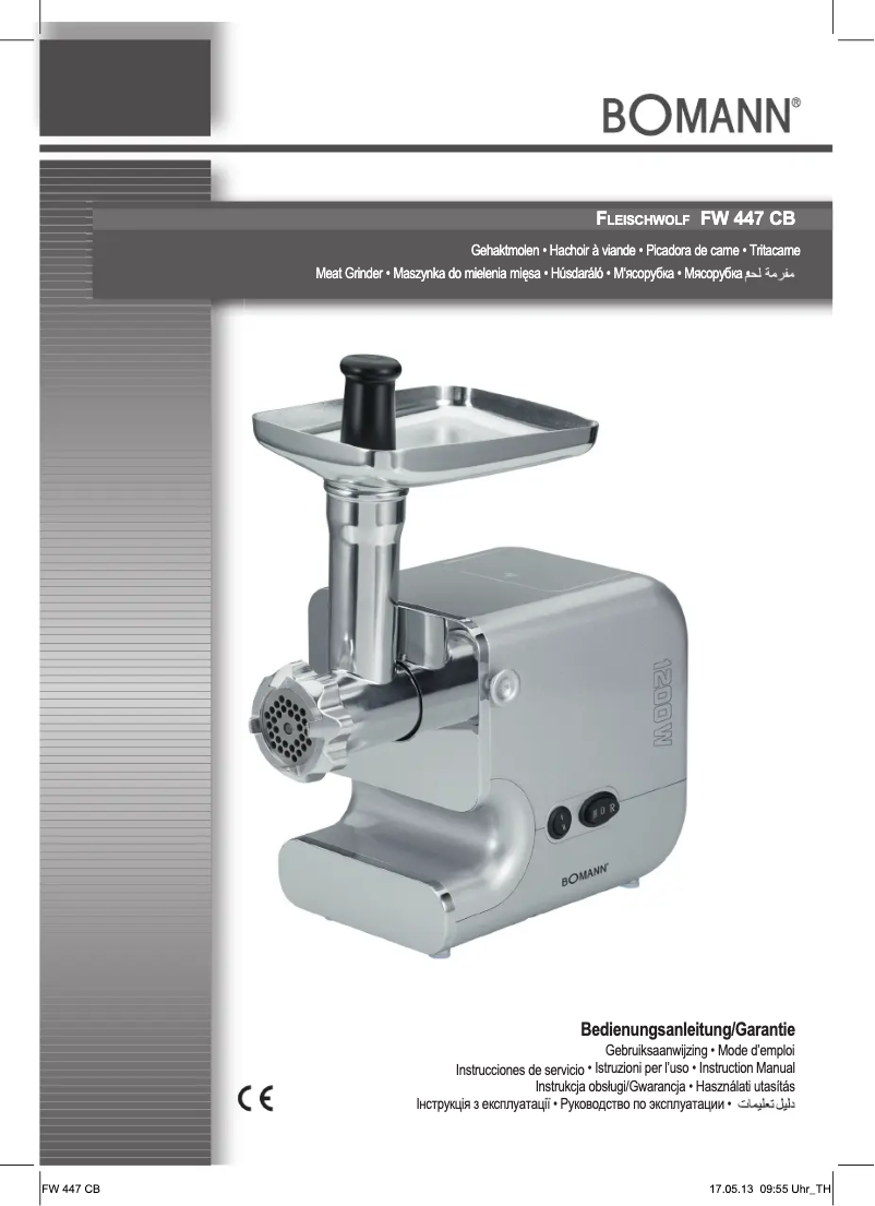 Imagen de la primera página del manual del dispositivo FW 447 CB