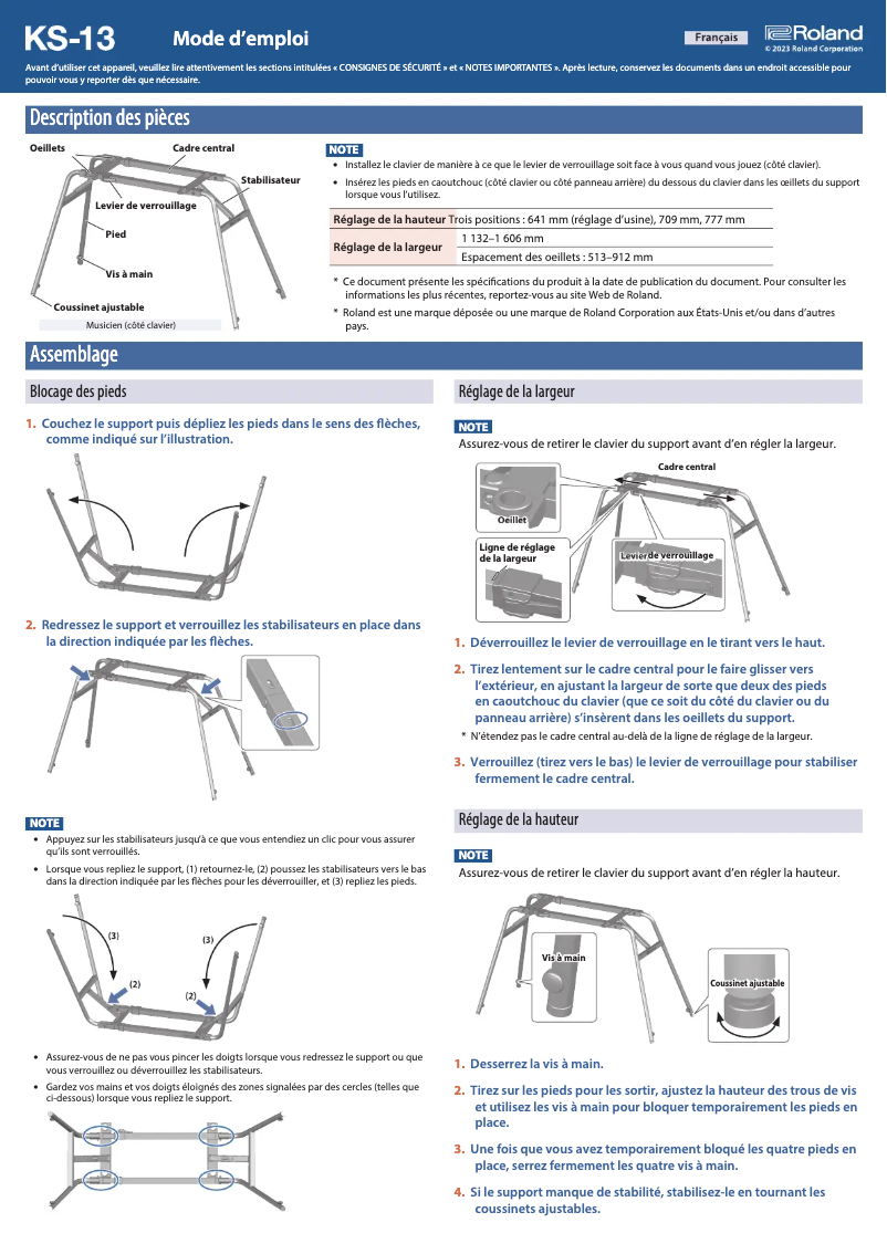 Página 1 del manual Manual de usuario Roland KS-13
