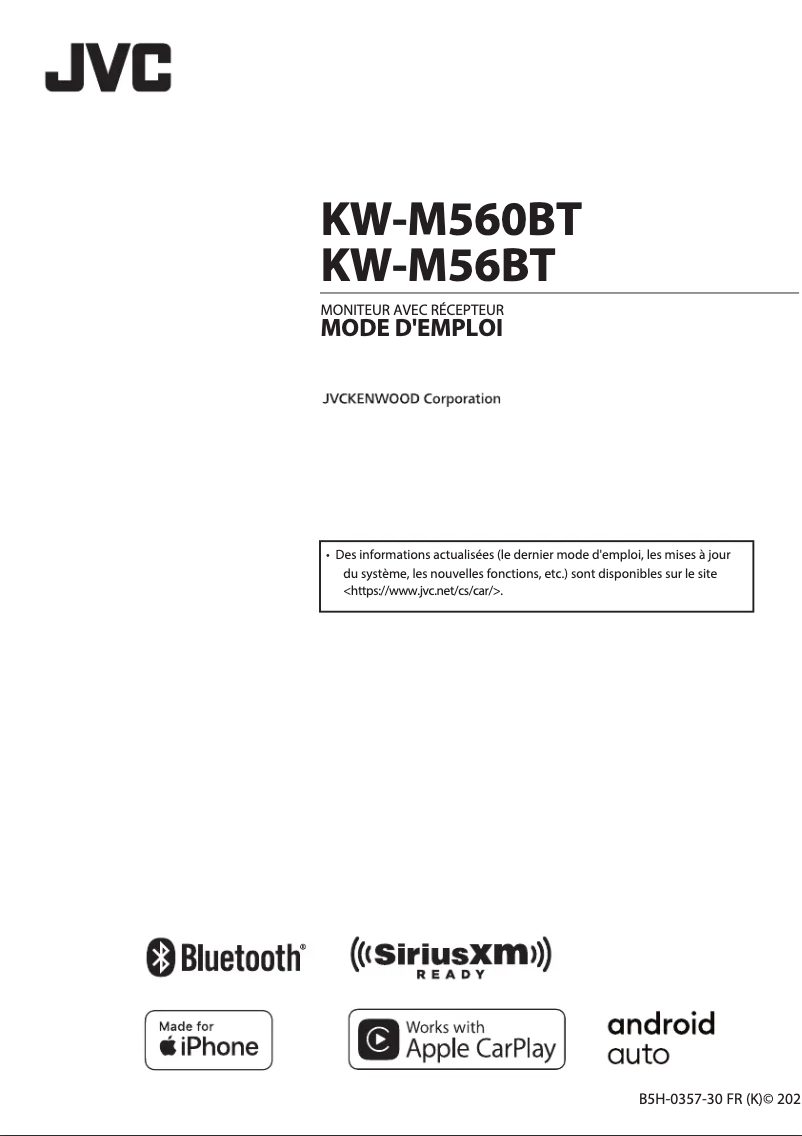 Imagen de la primera página del manual del dispositivo KW-M560BT