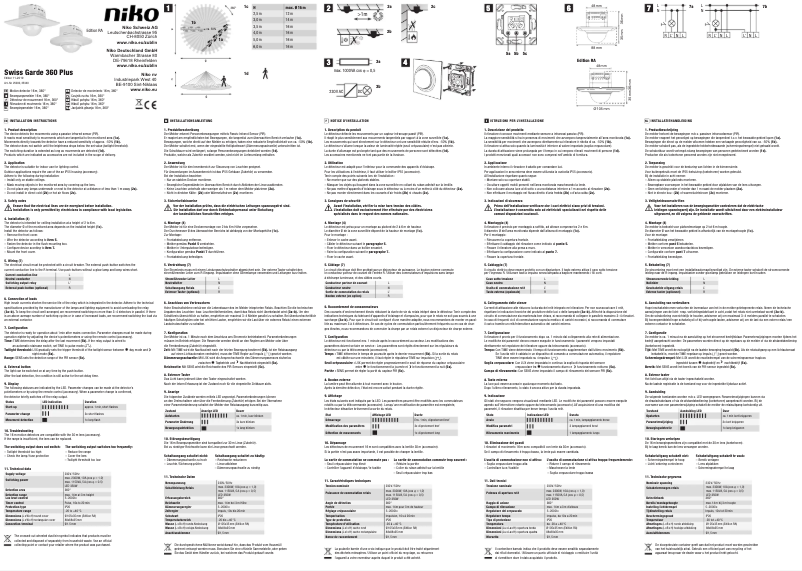Imagen de la primera página del manual del dispositivo Swiss Garde 360 Plus