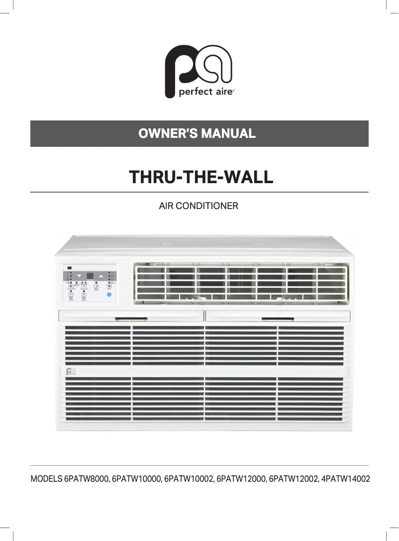 Página 1 del manual Manual de usuario Perfect Aire 6PATW10002