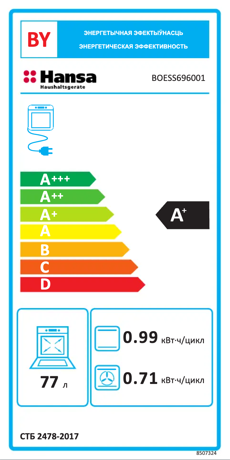 Página 1 del manual Manual de usuario Hansa BOESS696001